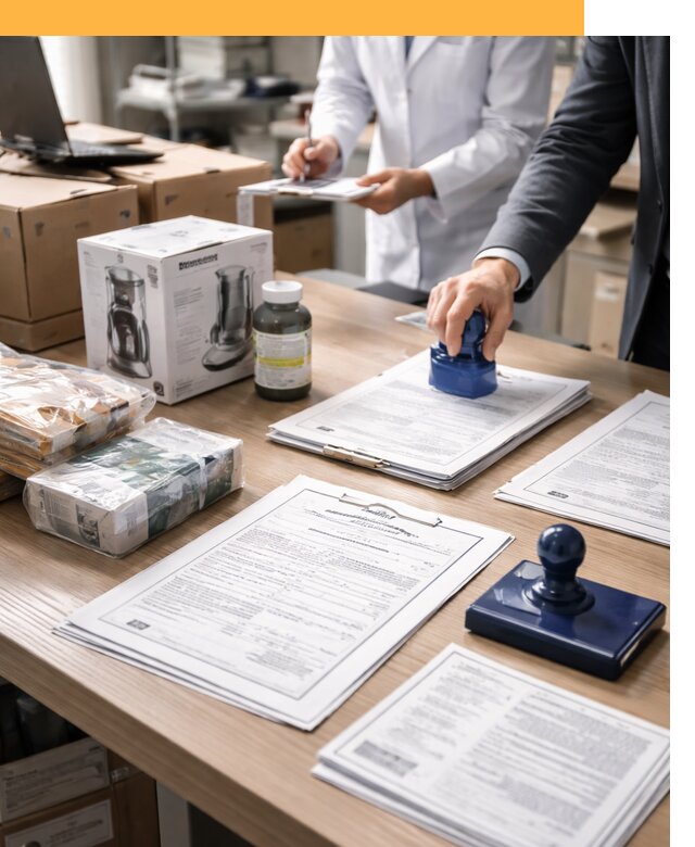 Сертификация импортных товаров от 12143 с таможенным сопровождением